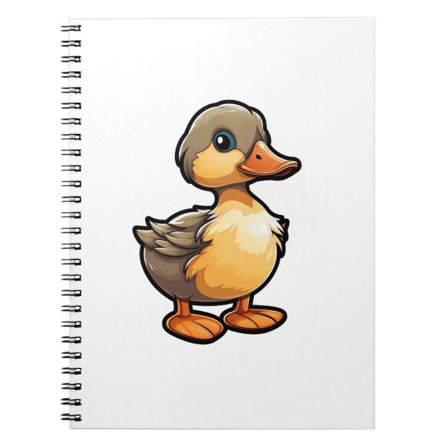 Tecknad anka illustration anteckningsbok (Framsidan)