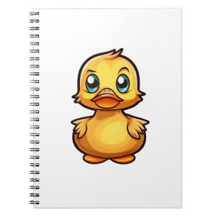 Tecknad anka illustration anteckningsbok