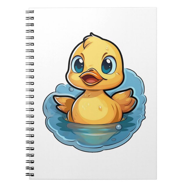 Tecknad anka illustration anteckningsbok (Framsidan)