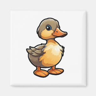 Tecknad anka illustration magnet