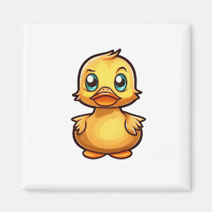 Tecknad anka illustration magnet