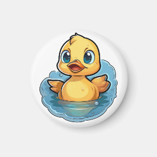 Tecknad anka illustration magnet