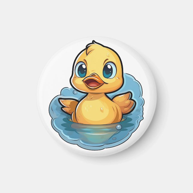 Tecknad anka illustration magnet (Framsidan)