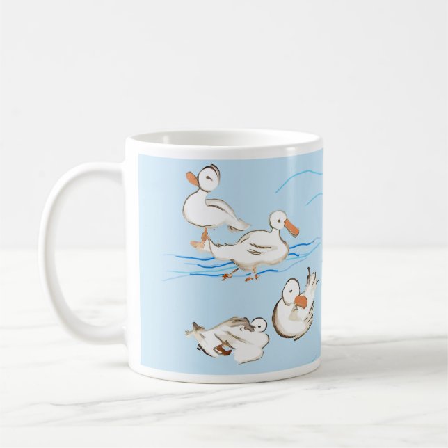 Tecknad ankdisk kaffemugg (Vänster)