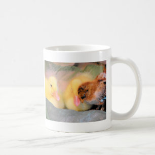 Tecknad ankor och chick kaffemugg