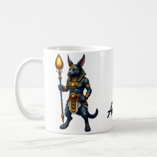 Tecknad Anubis - Egyptisk gud för efterlivet Kaffemugg