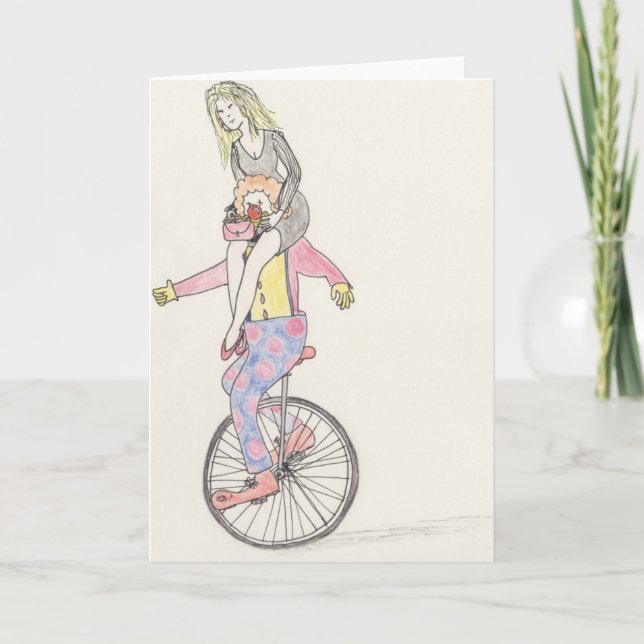 Tecknad Art i Valentines day Långkrona Romantik Kort (Framsida)
