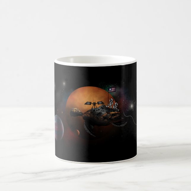 Tecknad Asteroidastronauter Kaffemugg (Center)