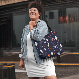 Tecknad astronauter tygkasse