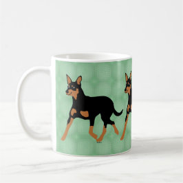Tecknad Australian Kelpie Trotting 2 Kaffemugg