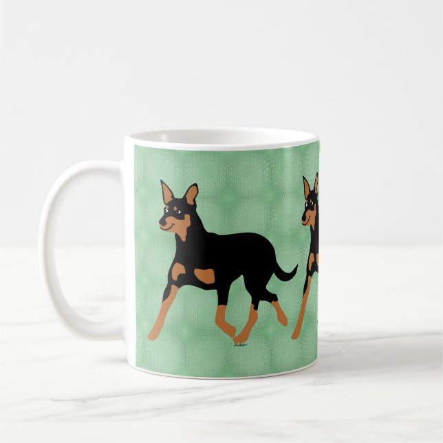 Tecknad Australian Kelpie Trotting 2 Kaffemugg (Vänster)