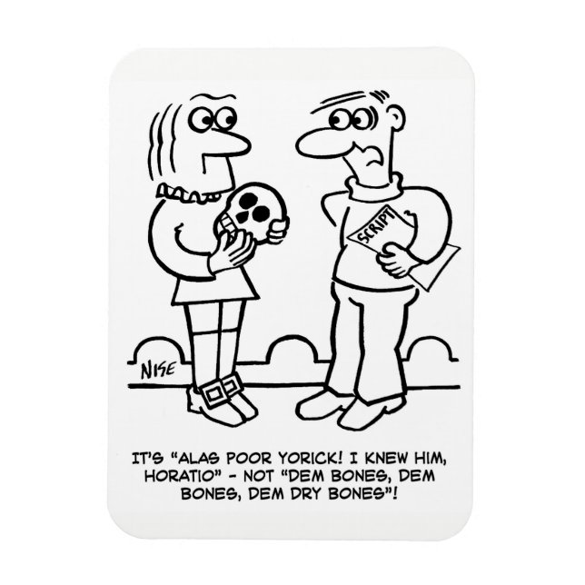 Tecknad av Actor Play Hamlet med producenten Magnet (Vertikal)