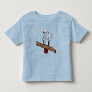 Tecknad av afrikansk grått-papegoja t shirt