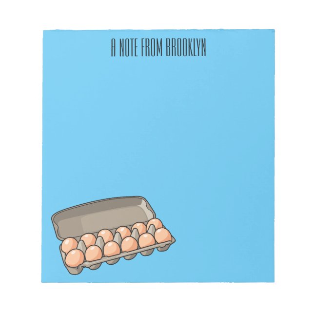 Tecknad av äggkartongen anteckningsblock (Framsida)