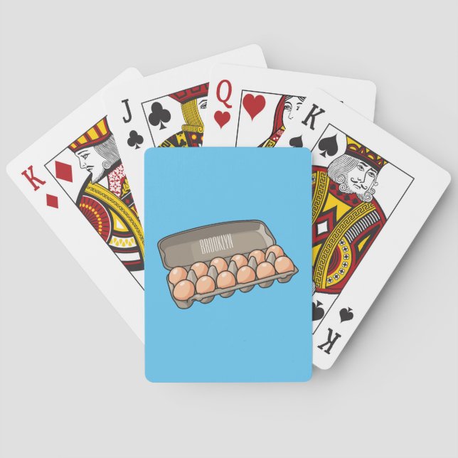 Tecknad av äggkartongen casinokort (Baksidan)