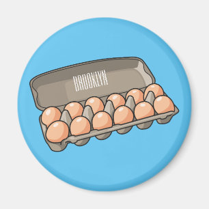 Tecknad av äggkartongen magnet