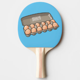 Tecknad av äggkartongen pingisracket