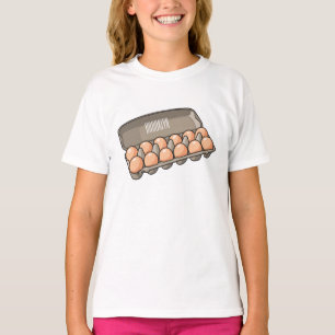 Tecknad av äggkartongen t shirt