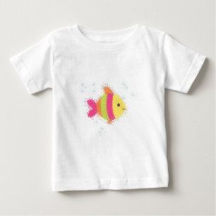 Tecknad av akut fisk t-shirt