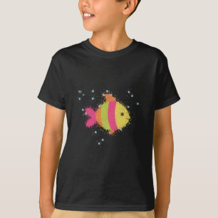 Tecknad av akut fisk t shirt