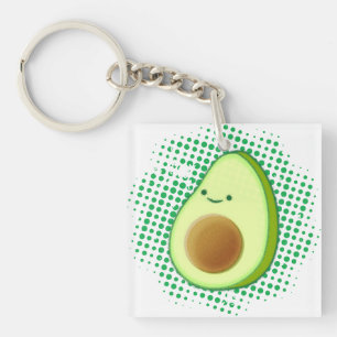 Tecknad av akut Grönt Avocado vid ansträngd hörn
