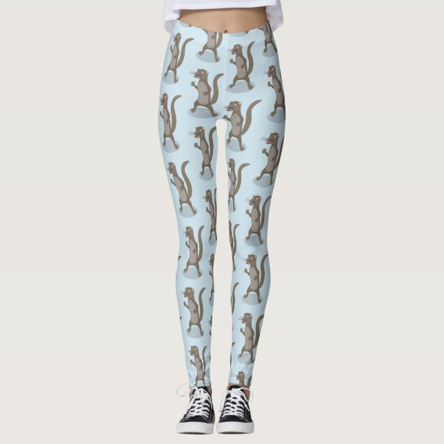Tecknad av akut mongosa leggings (Framsida)
