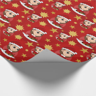 tecknad av anpassningsbar christmas- som omsluter  presentpapper