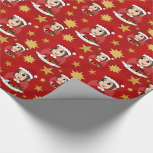 tecknad av anpassningsbar christmas- som omsluter  presentpapper
