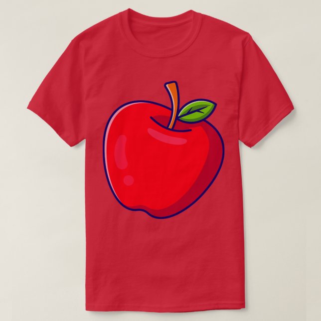 Tecknad av äppelfrukt t shirt (Design framsida)