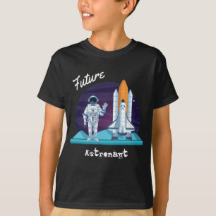 Tecknad av Astronaut Space Shuttle Kids T Shirt