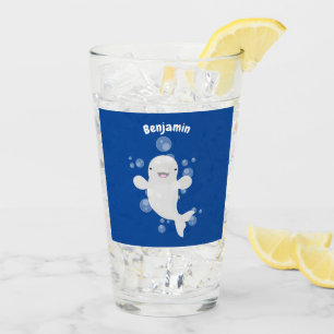 Tecknad av  av bubblor i valet Cute beluga Glaskopp