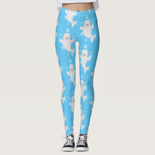 Tecknad av  av bubblor i valet Cute beluga Leggings