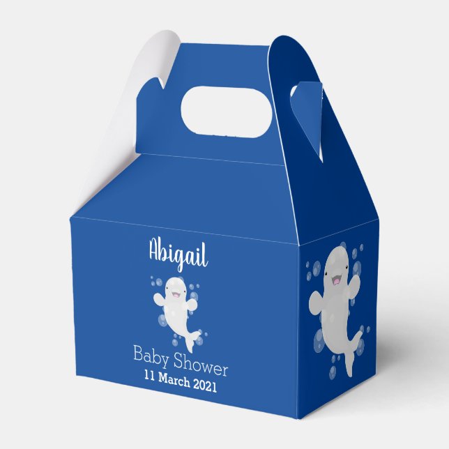 Tecknad av  av bubblor i valet Cute beluga Presentaskar (Framsidan Sidan)