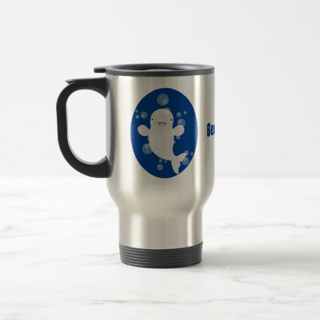 Tecknad av  av bubblor i valet Cute beluga Resemugg (Vänster)