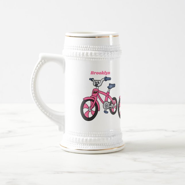 Tecknad av  av cyklar för elever i rosa sejdel (Vänster)