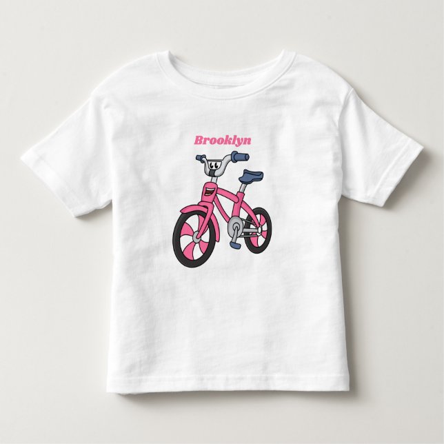 Tecknad av  av cyklar för elever i rosa t shirt (Framsida)