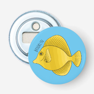 tecknad av av gult tang-fisk flasköppnare