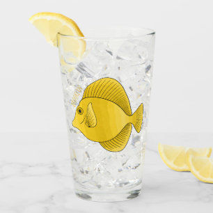 tecknad av av gult tang-fisk glaskopp