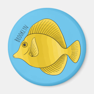 tecknad av av gult tang-fisk magnet