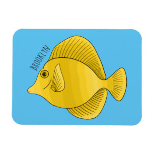 tecknad av av gult tang-fisk magnet