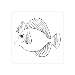 tecknad av  av gult tang-fisk stämpel