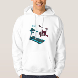 Tecknad av avverknings- och centrifugeringsteknik hoodie
