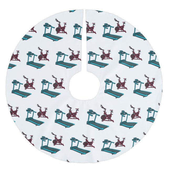 Tecknad av avverknings- och centrifugeringsteknik julgransmatta borstad polyester (Framsidan)