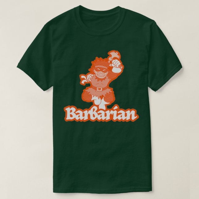 Tecknad av Barbarisk klass T Shirt (Design framsida)