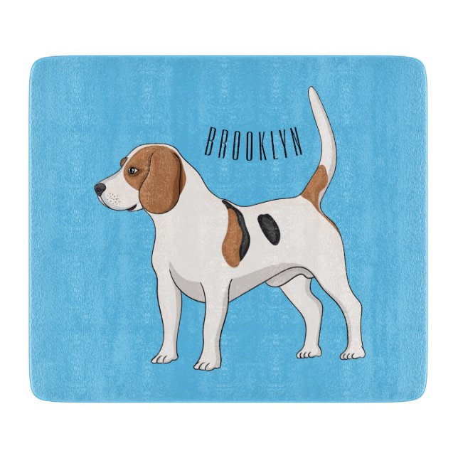 Tecknad av beagle-hund (Framsidan)