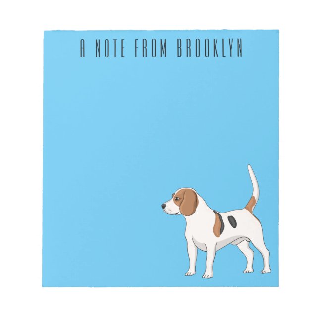 Tecknad av beagle-hund anteckningsblock (Framsida)