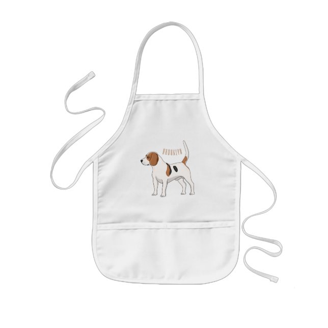 Tecknad av beagle-hund barnförkläde (Framsidan)