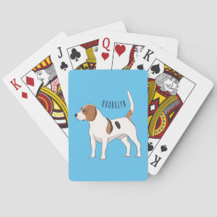 Tecknad av beagle-hund casinokort