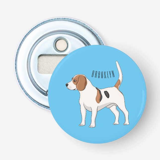 Tecknad av beagle-hund flasköppnare (Framsidan)