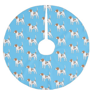 Tecknad av beagle-hund julgransmatta borstad polyester